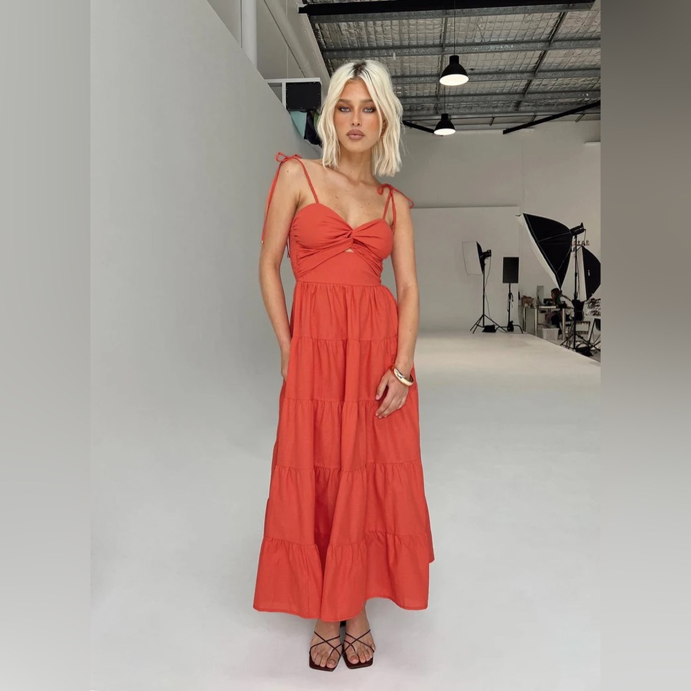 Princess Polly - Red Maxi Sundress - XS - Size 2